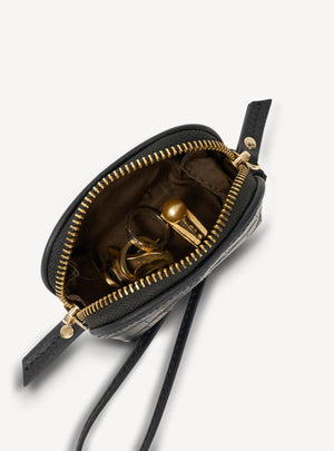 SABEN Tarin Airpod Pouch - Black Croc