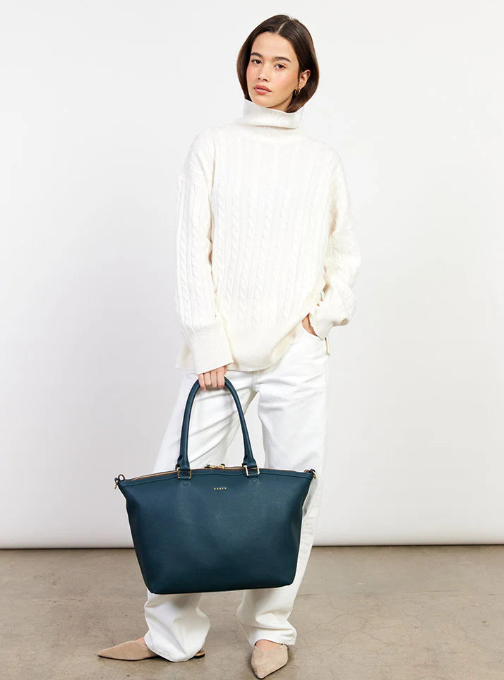 SABEN Milan Carry-All - Hunter Green Leather Bag