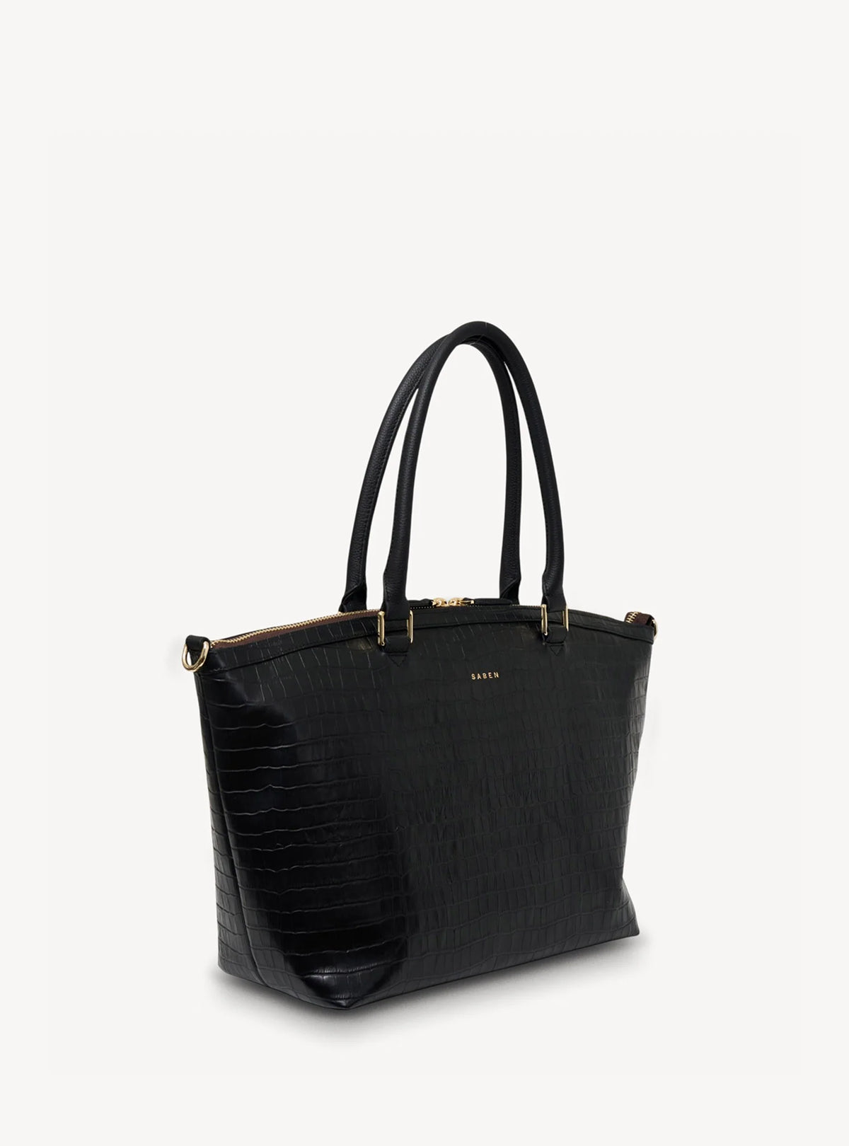Saben Milan Carry-All - Black Croc Bag