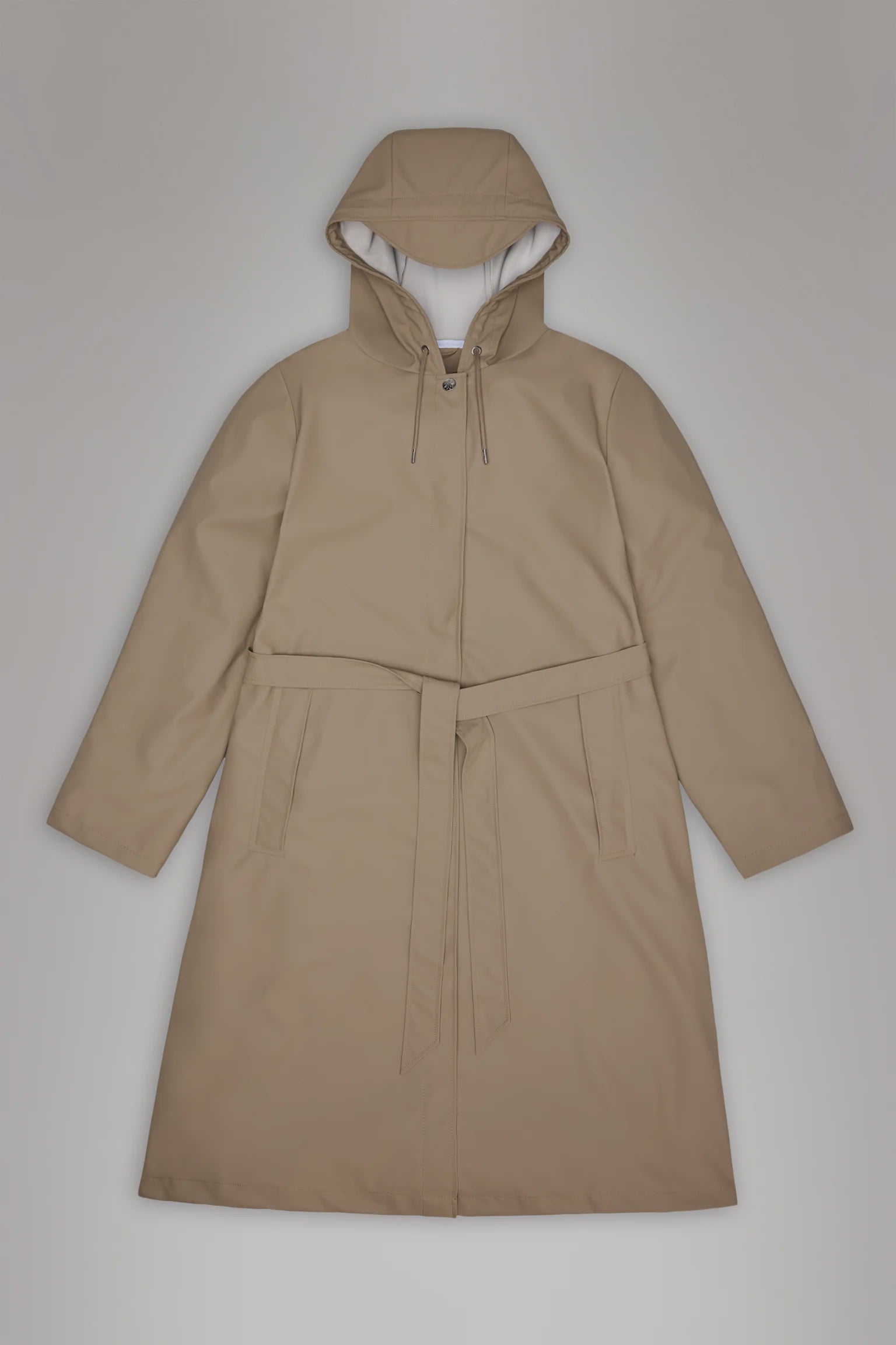 Rains Waterproof Coat A-Line Longer W Jacket W3 - Beige
