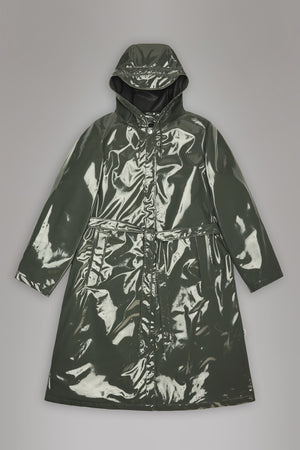 Rains Waterproof Coat A-Line Longer W Jacket W3 - Swamp
