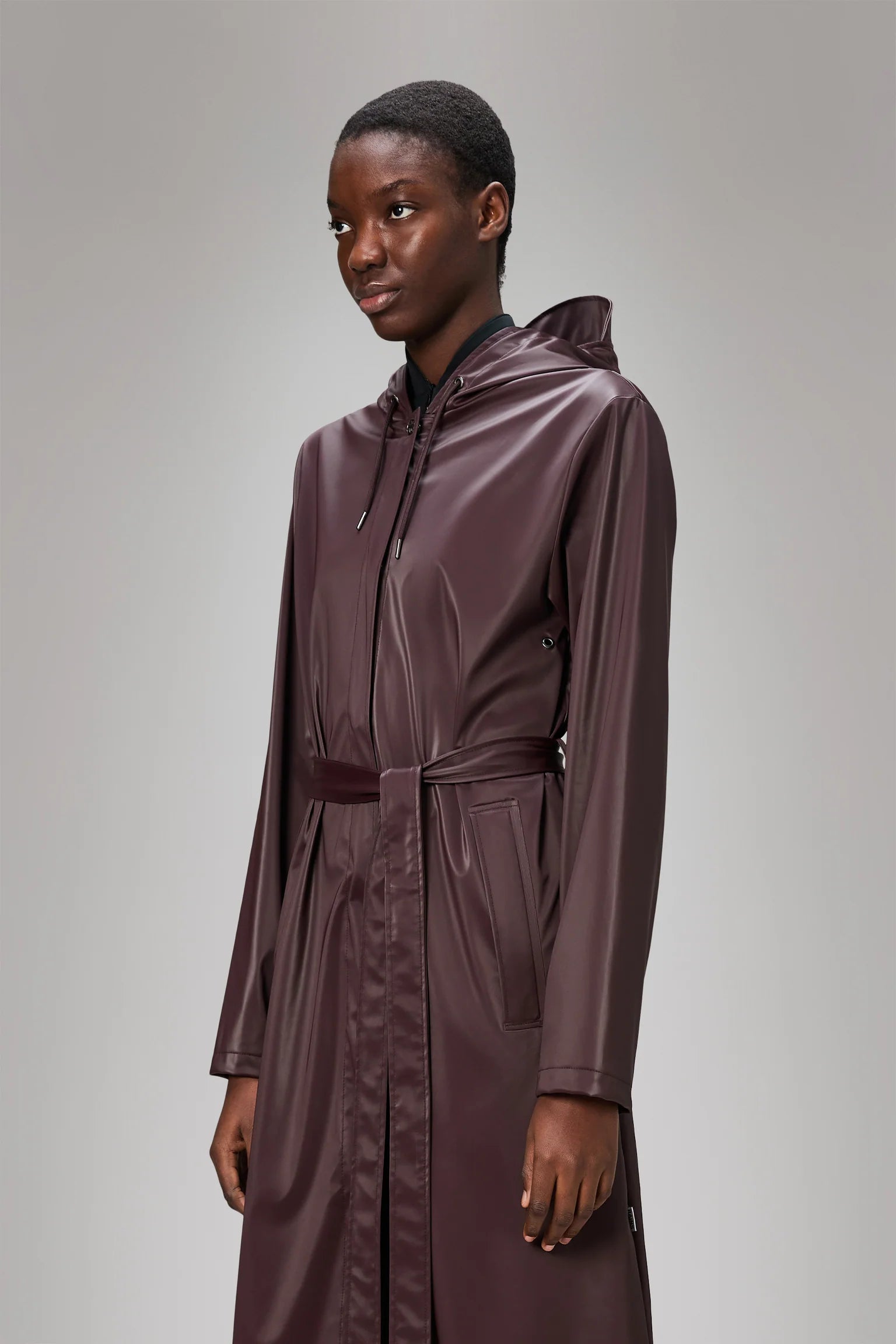 Rains Waterproof Coat A-Line Longer W Jacket W3 - Depth