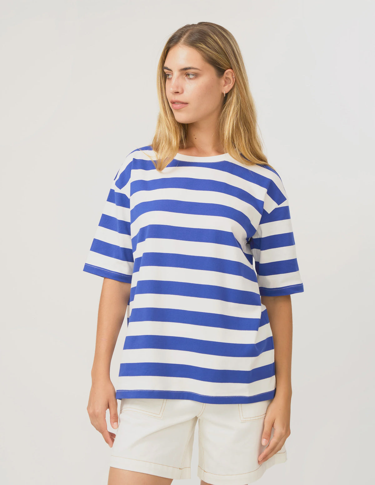 Stella + Gemma Abby T-Shirt Cobalt & White Stripe Blue Top