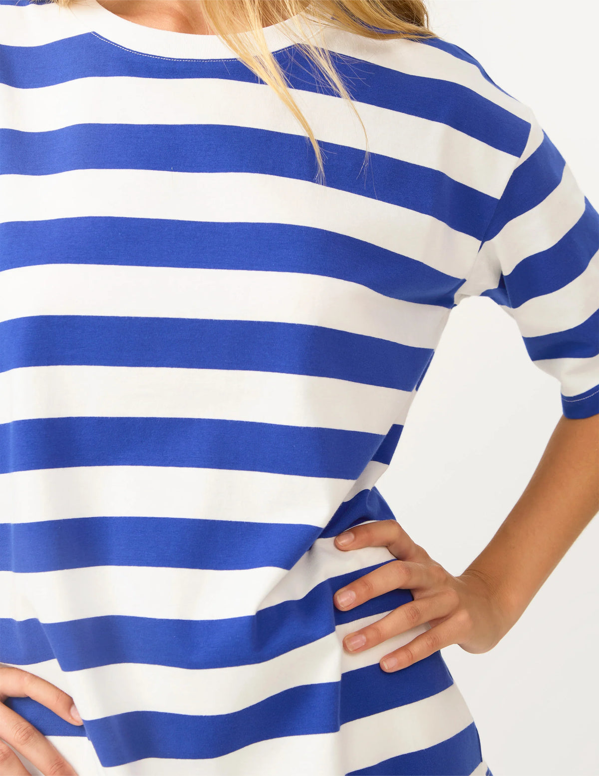 Stella + Gemma Abby T-Shirt Cobalt & White Stripe Blue Top