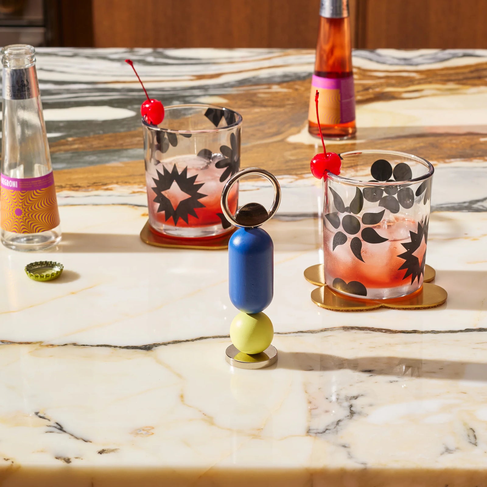 Areaware Abaco Bottle Opener Blue Yellow