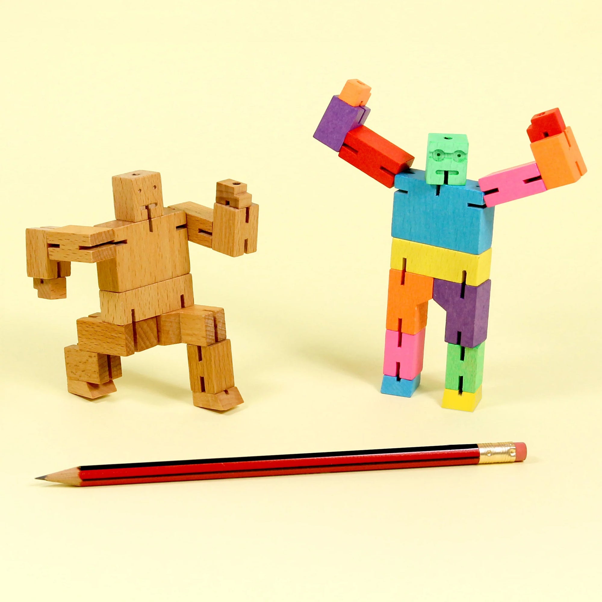 AREWARE Cubebot Micro Multi Colorful toy robot made of interlocking blocks