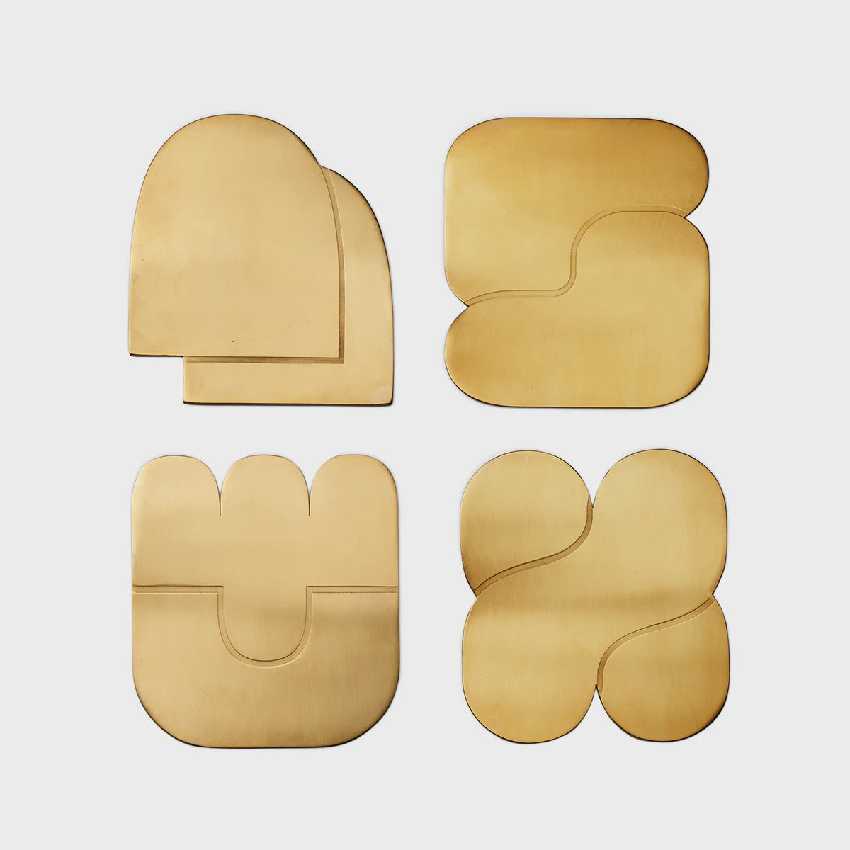 Areaware Together Coasters brass