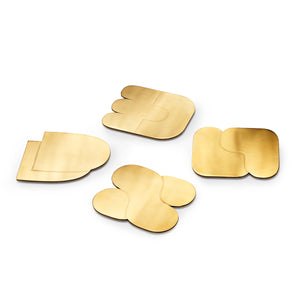 Areaware Together Coasters brass
