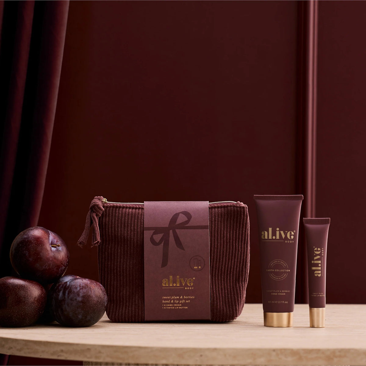 al.ive Body Hand & Lip Gift Set - Sweet Plum & Berries