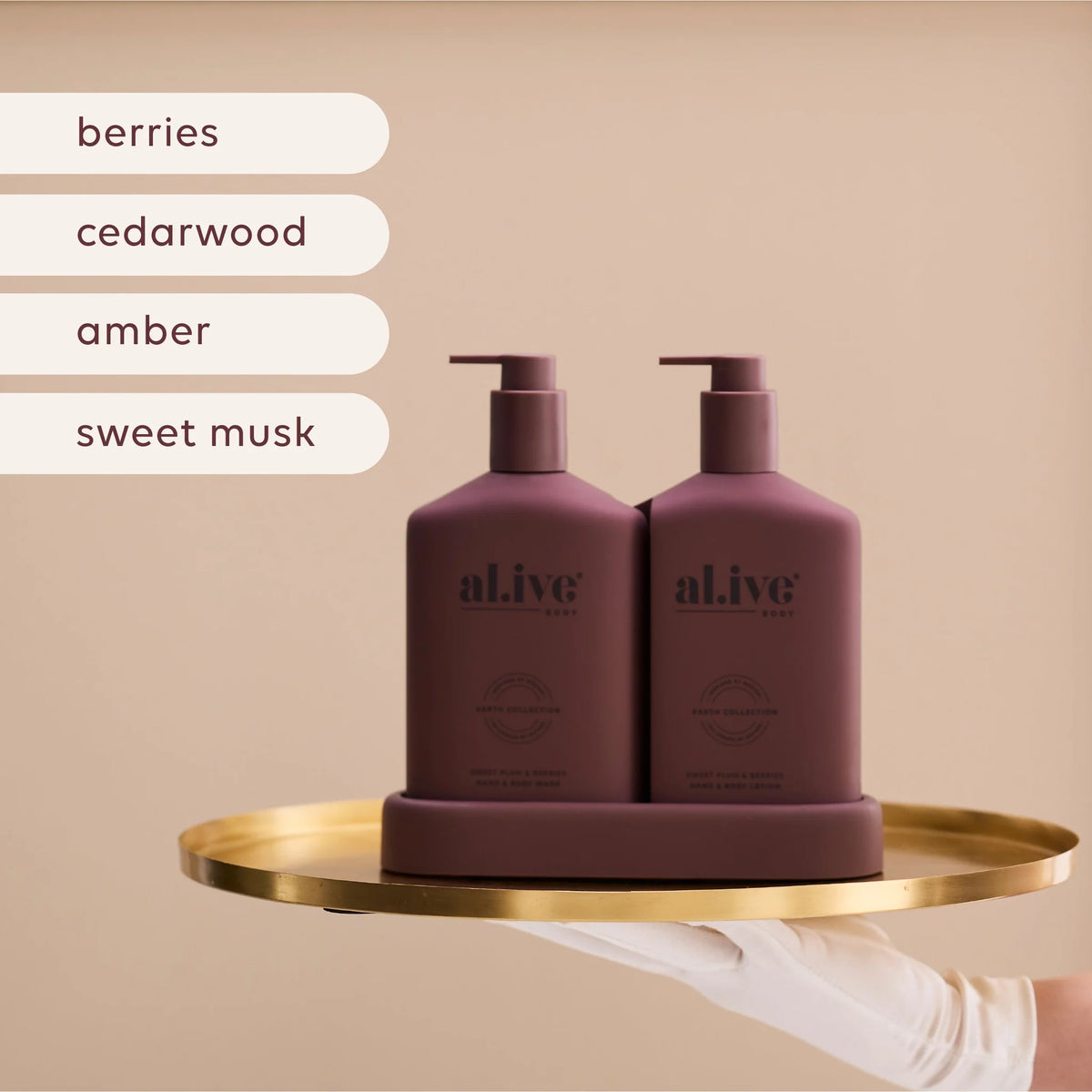 al.ive body Transformative Wash & Lotion Duo SWEET PLUM & BERRIES
