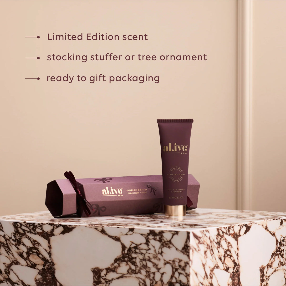 al.ive Hand Cream Cracker SWEET PLUM & BERRIES