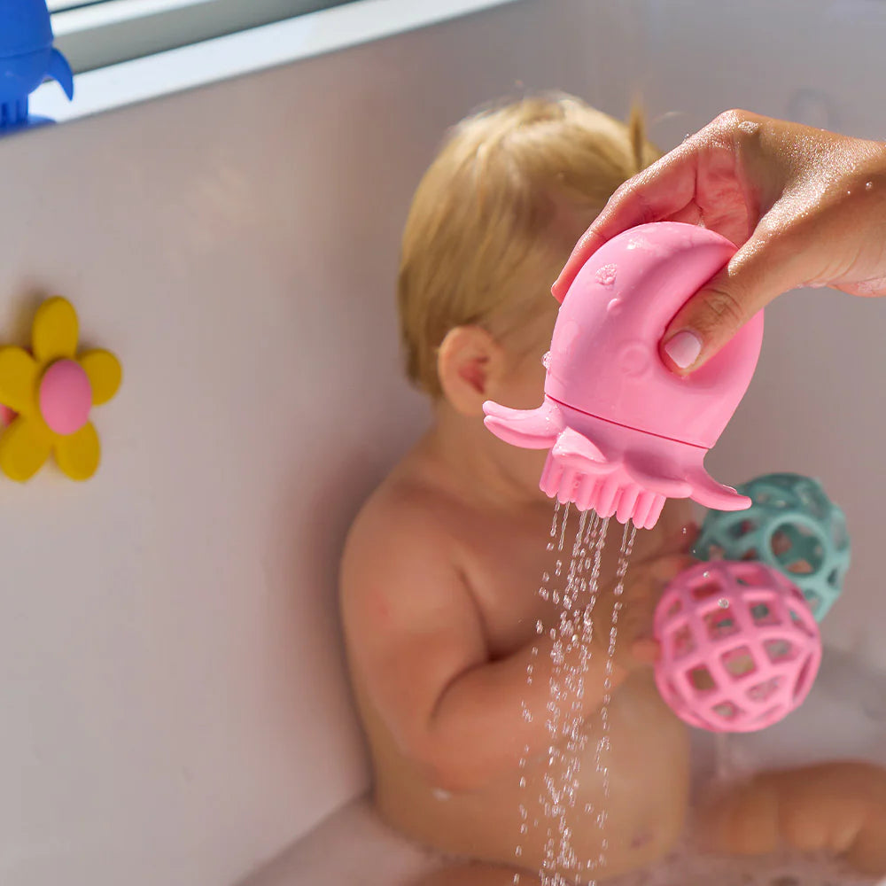 Annabel Trends Silicone Bath Brush Set of 2 - Rocket & Squid