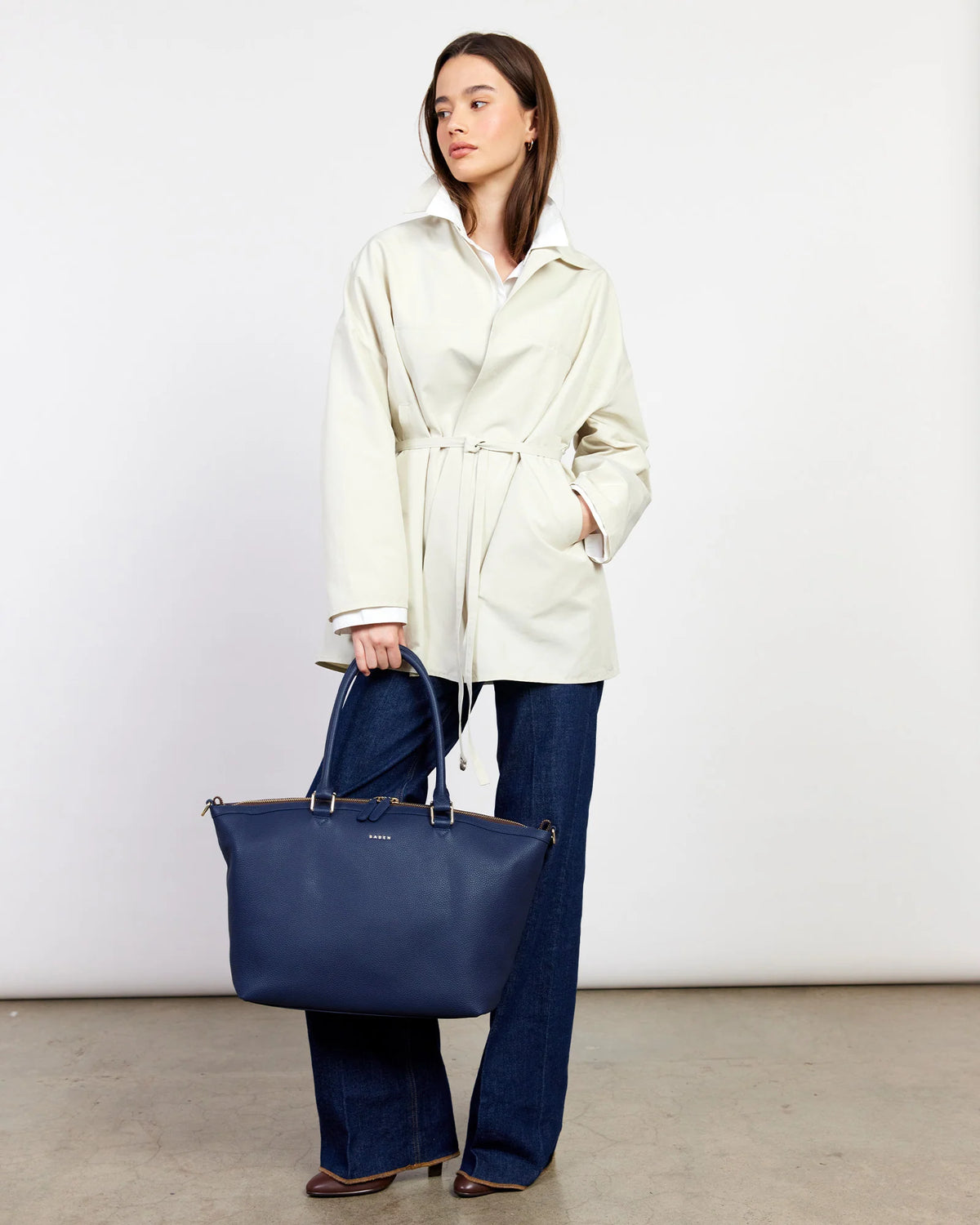 Saben Milan Carry-All Ink Blue Leather bag