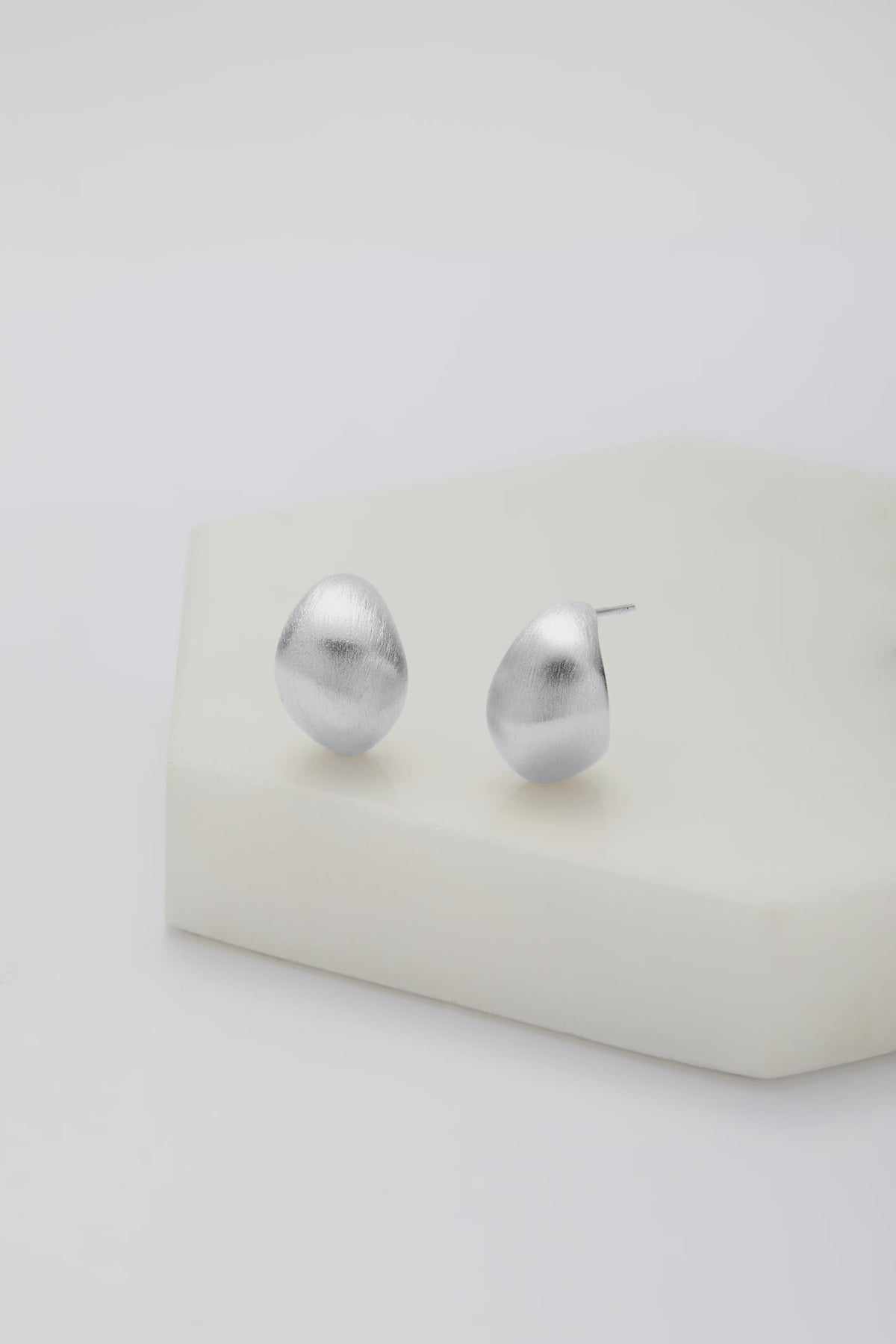 Zafino Ally Brushed Earrings - Silver
