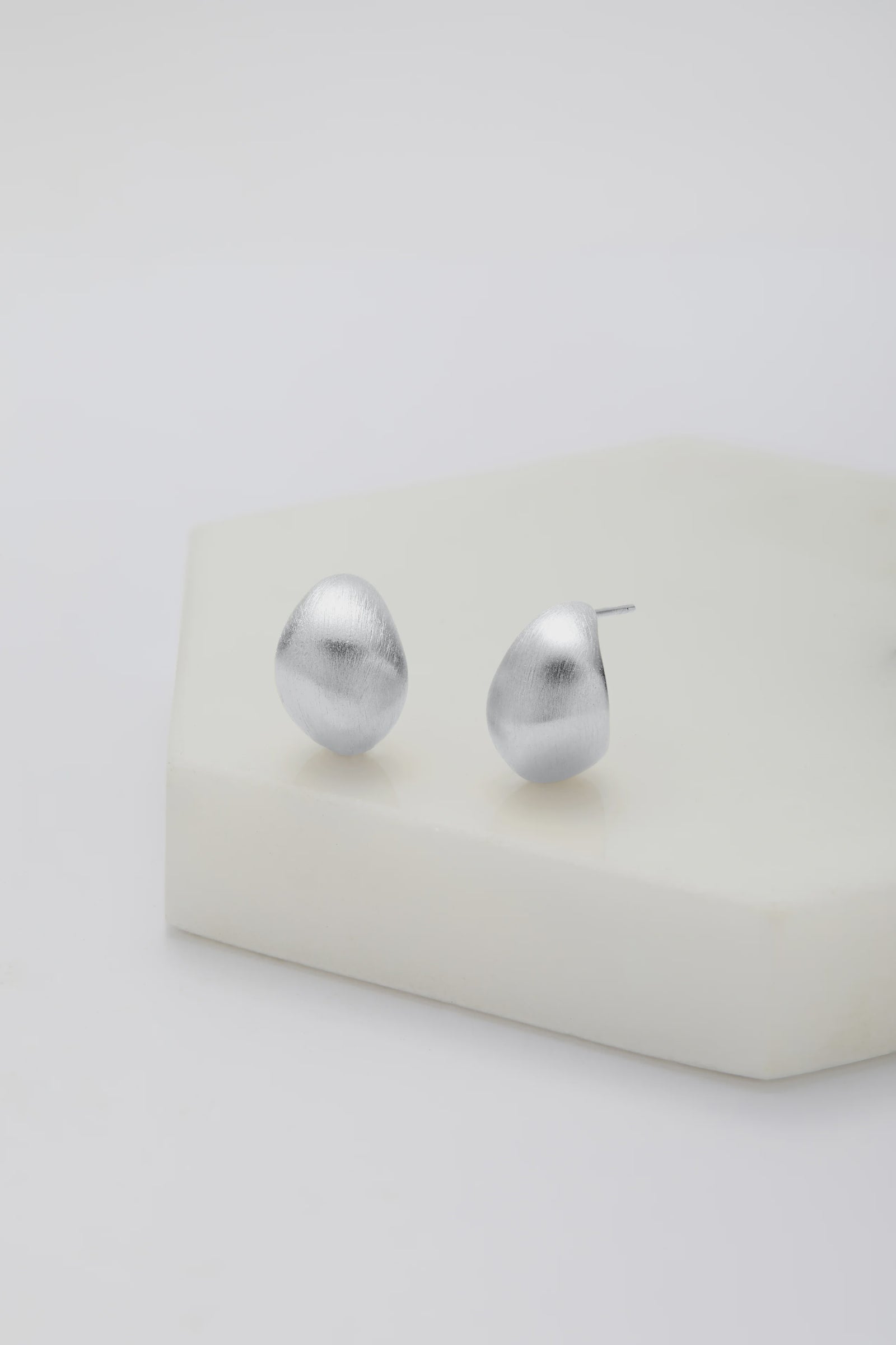 Zafino Ally Brushed Earrings - Silver