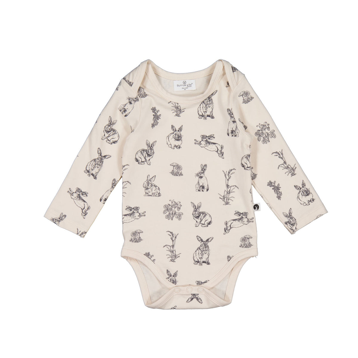Burrow & Be Baby Almond Burrowers Long Sleeve Bodysuit