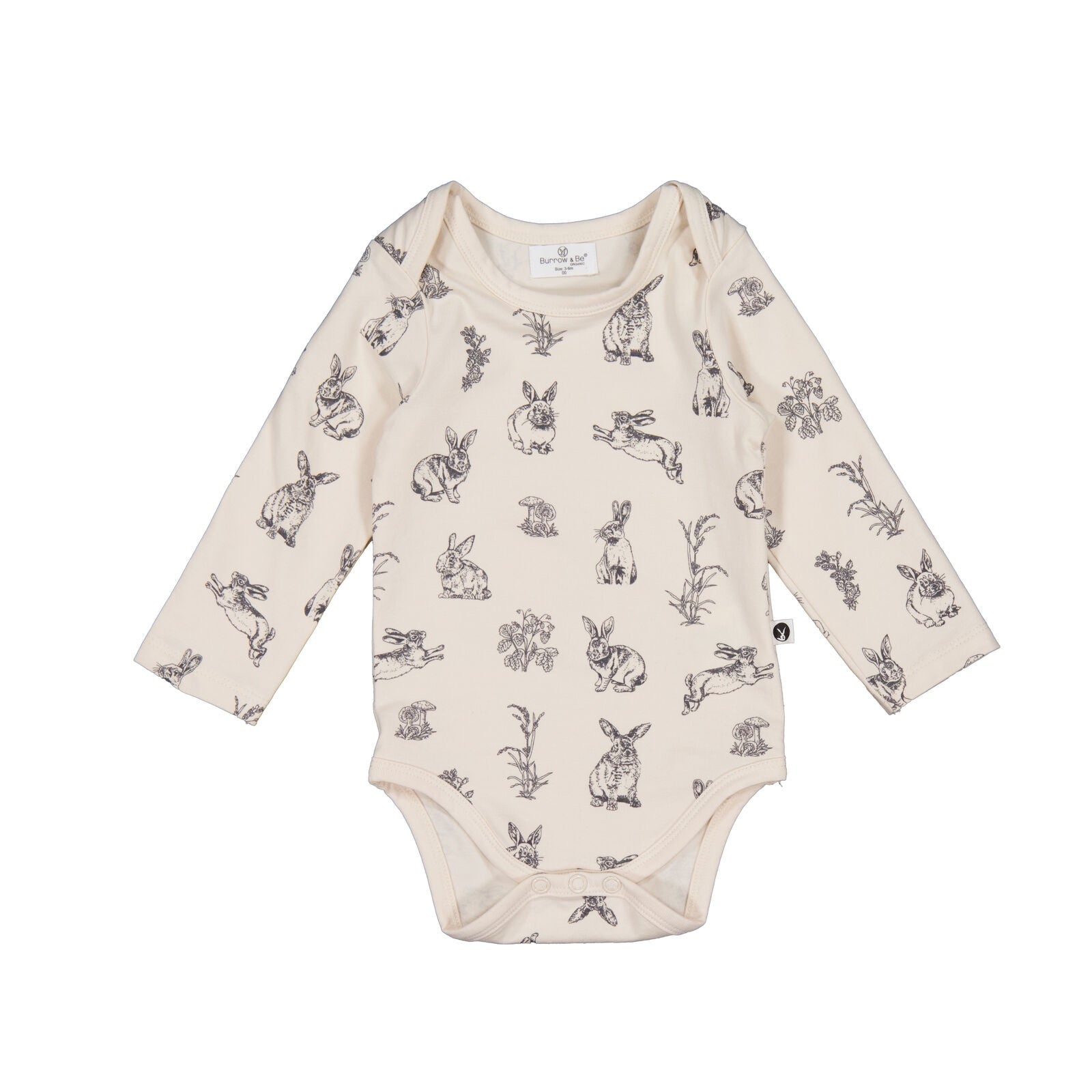 Burrow & Be Baby Almond Burrowers Long Sleeve Bodysuit