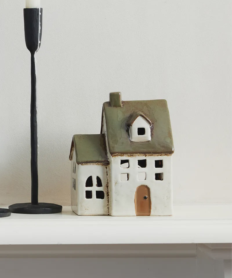 Tealight House - Alsace Tea Light Chapel Olive Green