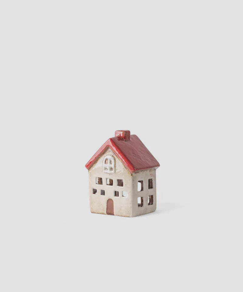 Tealight House - Alsace Tea Light Villa Red White