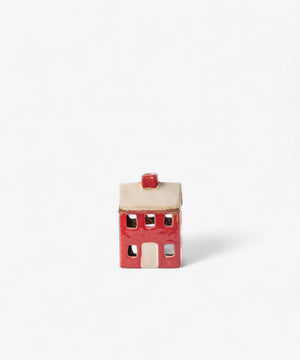 Tealight House - Alsace Petite Tea Light Chalet Red Cream