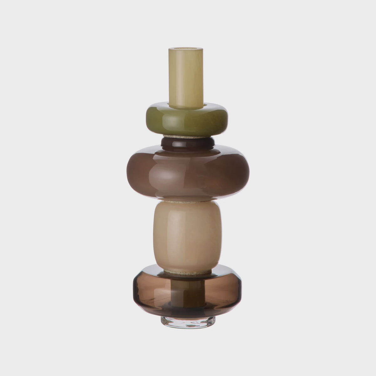 Amalfi Tutti Glass Vase Tonal with Green