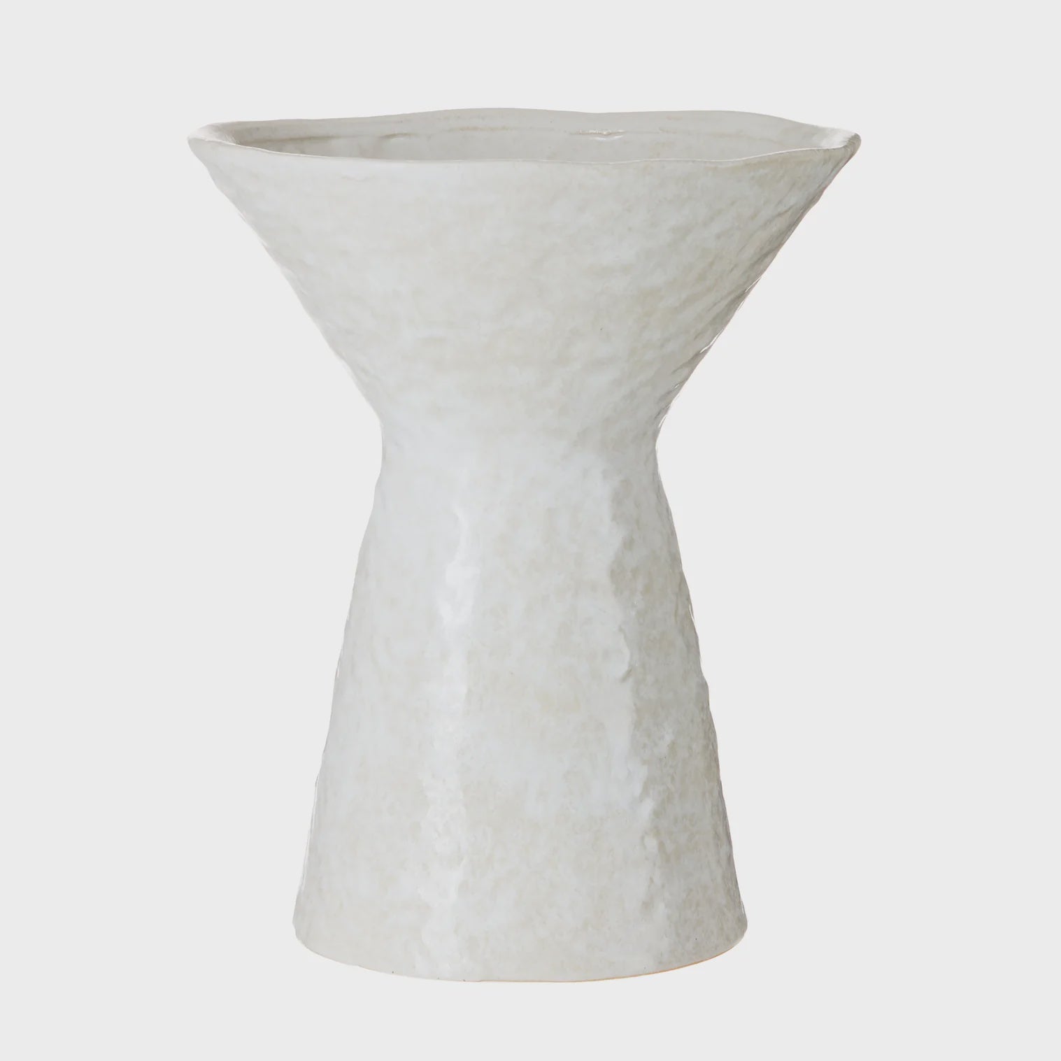 Amalfi Vance Vessel White textured vase