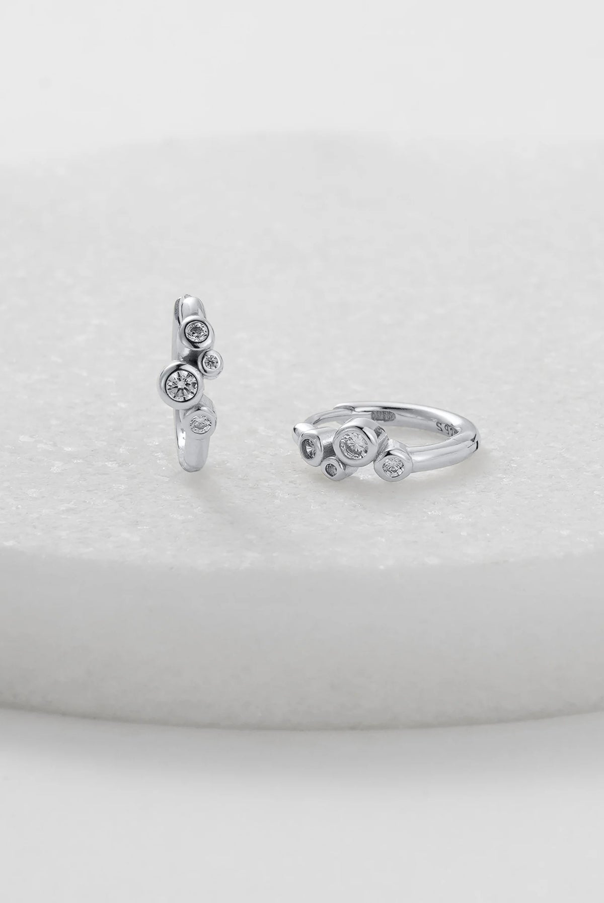 ZAFINO Amy Mini Huggie - Silver 7654