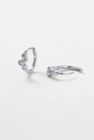 ZAFINO Amy Mini Huggie - Silver 7654