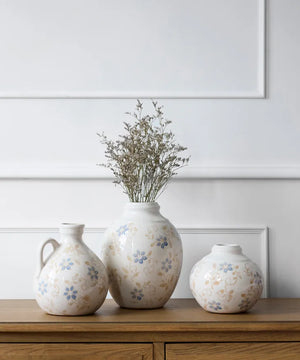 French Country Collections Anais Ceramic Oval Bud Vase