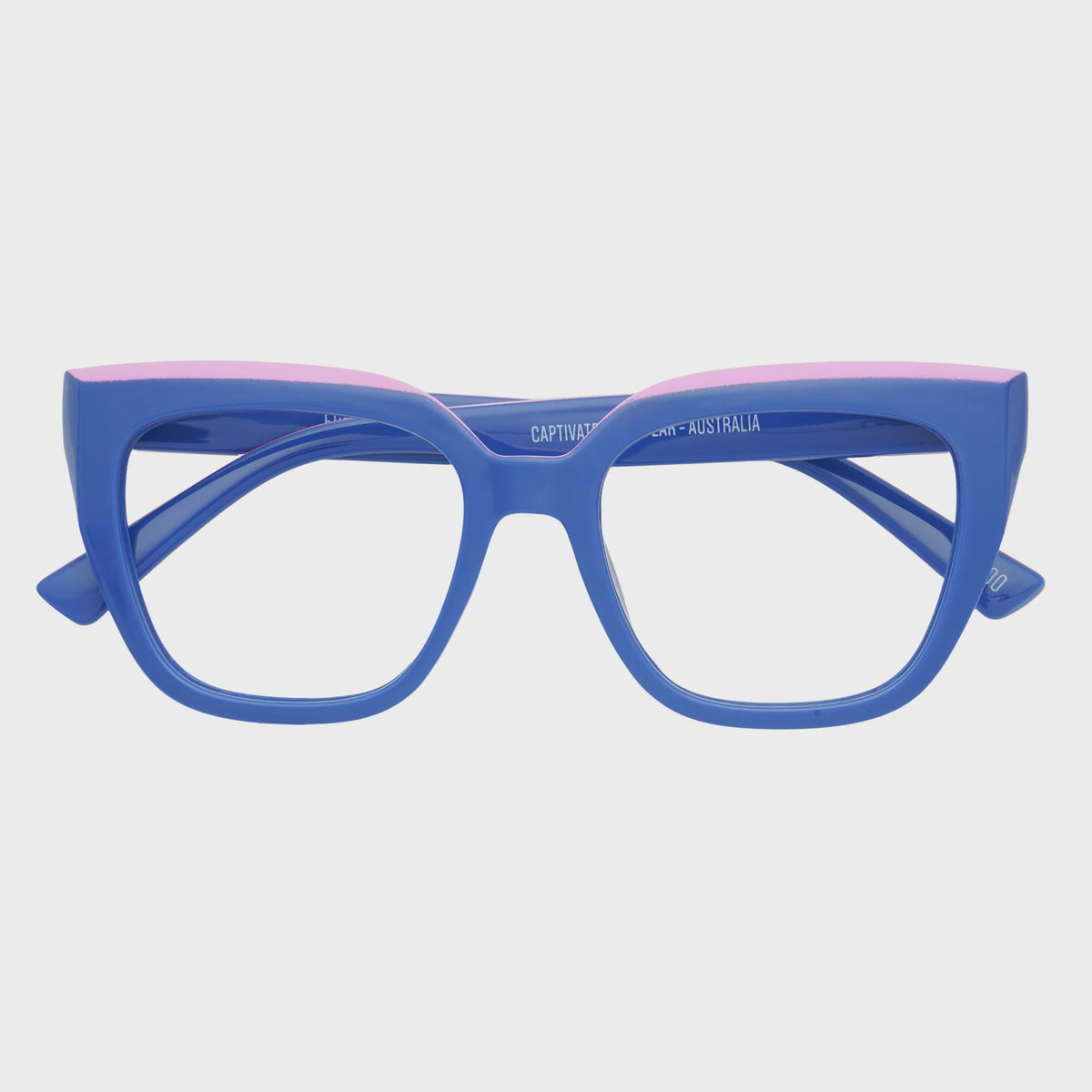 Captivated Eyewear Australia Anti-Blue Reading Glasses - Eliza Blue/Pink