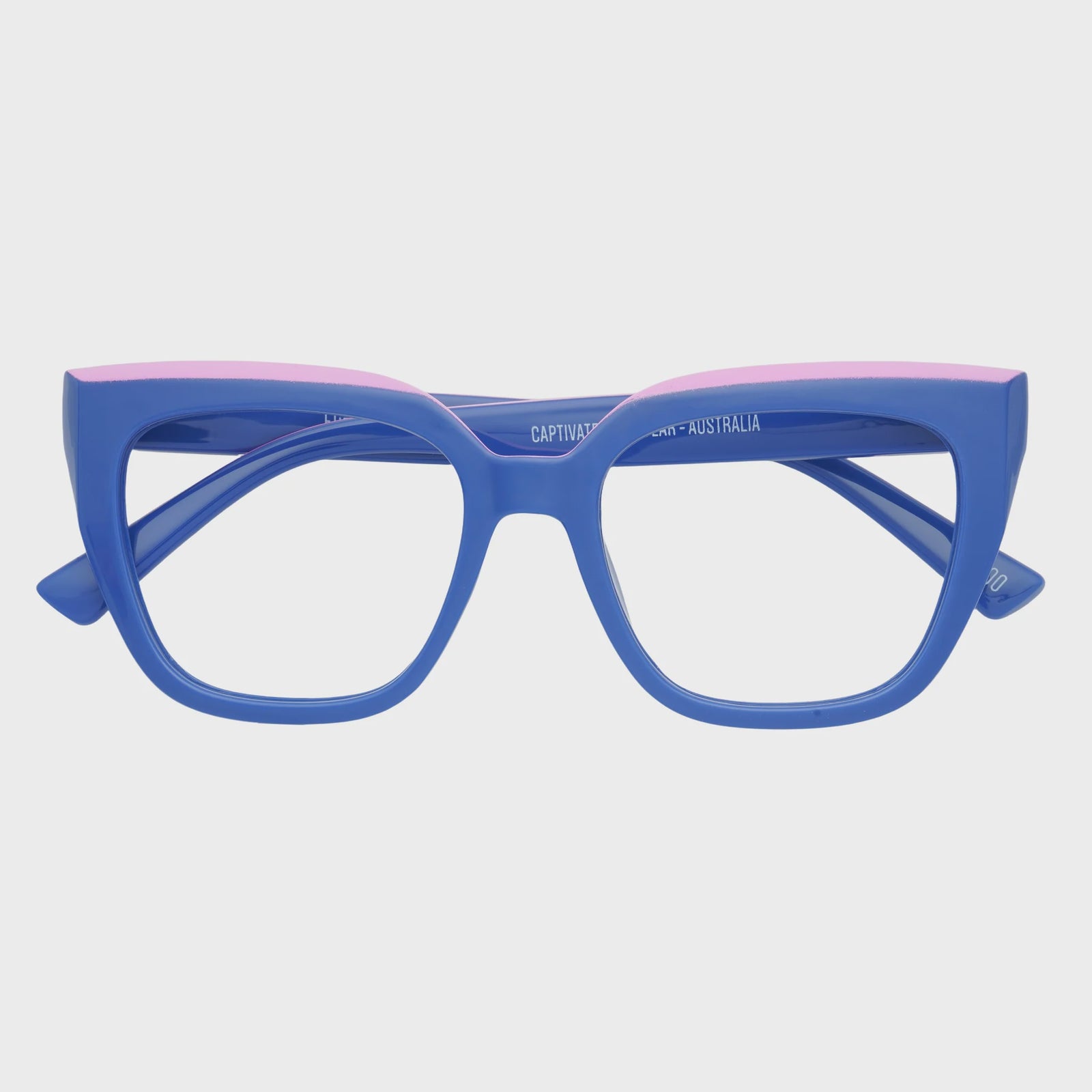 Captivated Eyewear Australia Anti-Blue Reading Glasses - Eliza Blue/Pink