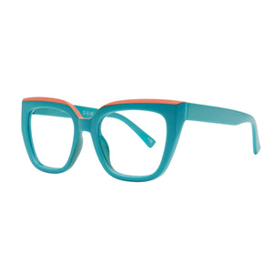 Captivated Eyewear Australia Anti-Blue Reading Glasses - Eliza Green/Orange