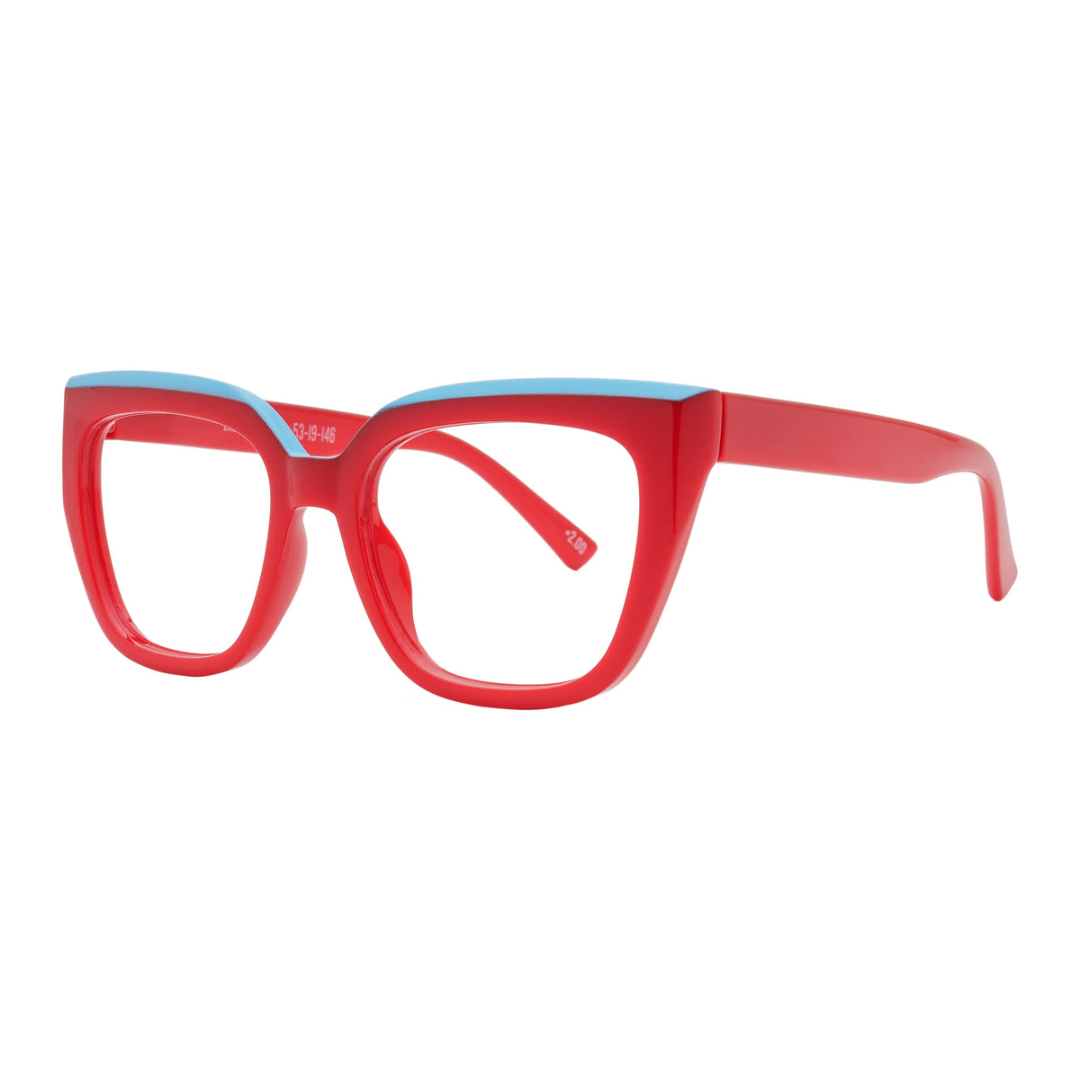Captivated Eyewear Australia Anti-Blue Reading Glasses - Eliza Red/Blue