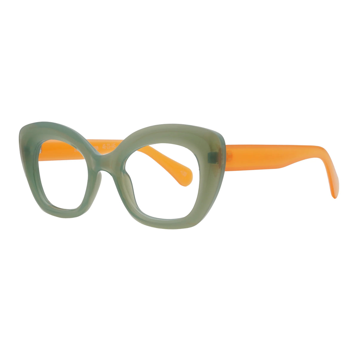 Captivated Eyewear Anti-Blue Reading Glasses - Stella - Green/Orange