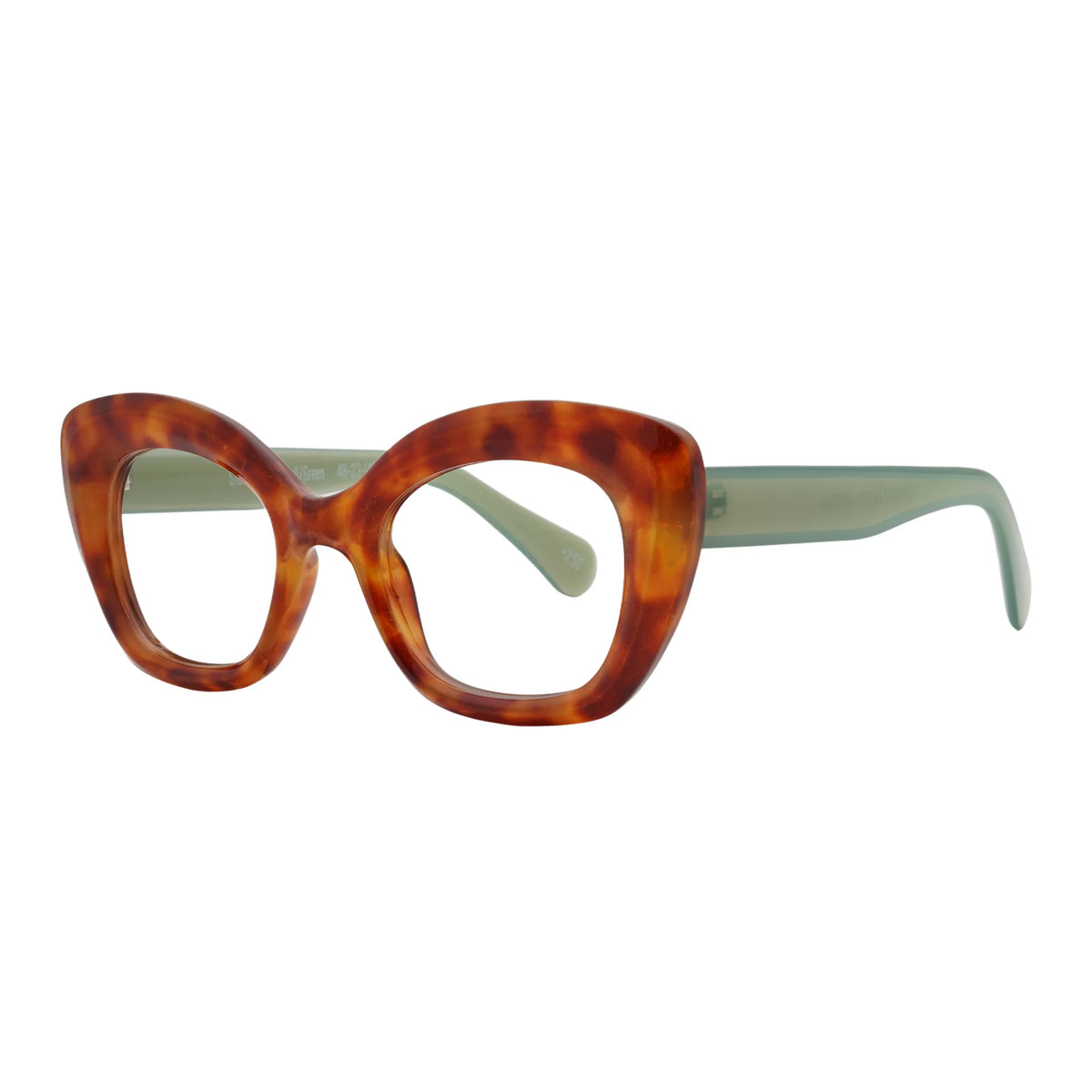 Captivated Eyewear Anti-Blue Reading Glasses - Stella - Tortoise shell/Green