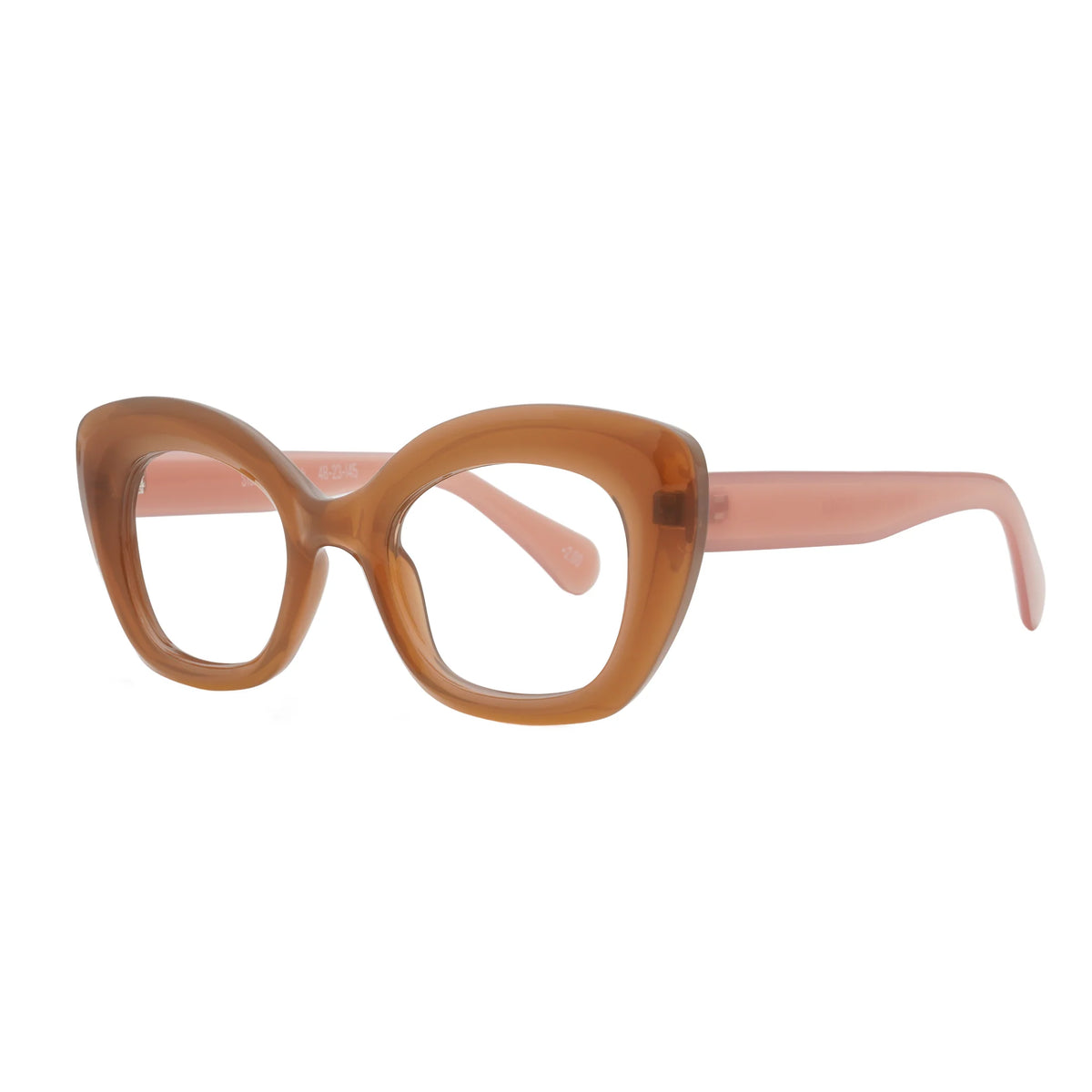 Captivated Eyewear Anti-Blue Reading Glasses - Stella - Brown/Pink