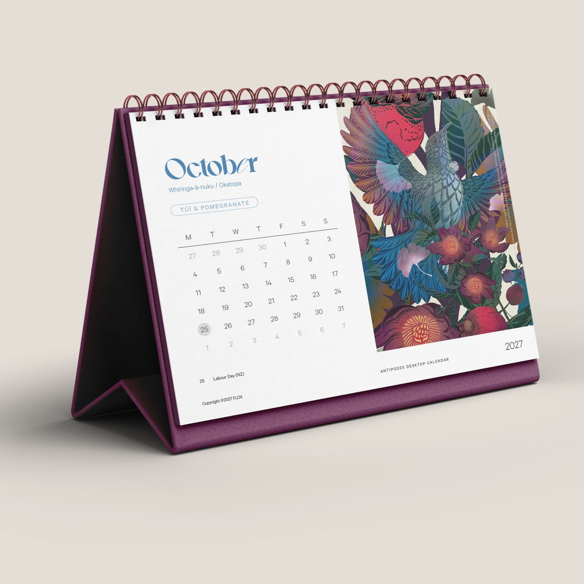 FLOX NZ Antipodes 2027 Desktop Calendar