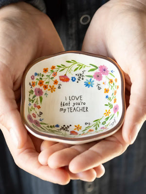 Natural Life Antiqued Trinket Bowl - Teacher