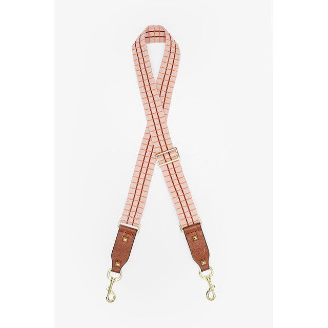 Antler Bag Strap - Pink, Red & OJ Grid