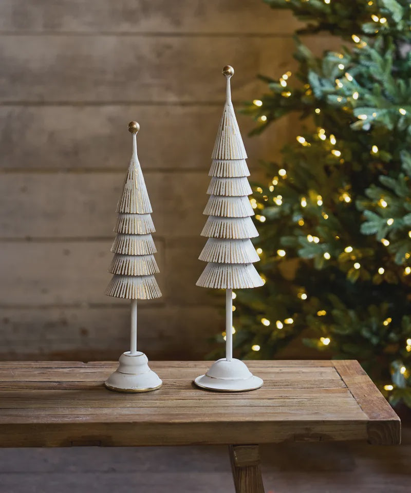 French Country Collection Aspen Table Tree Two decorative Christmas trees