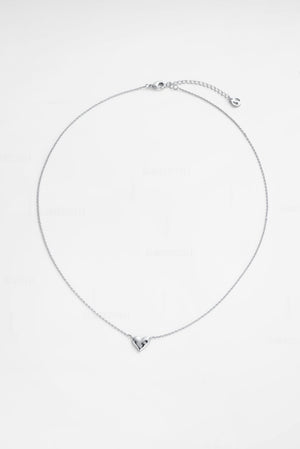 ZAFINO 7879 Audrey Mini Necklace Silver necklace with a heart pendant