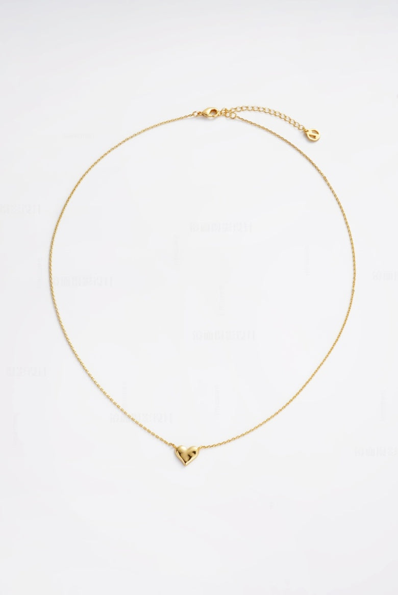 ZAFINO Audrey Mini Necklace 7878 Gold heart-shaped pendant necklace