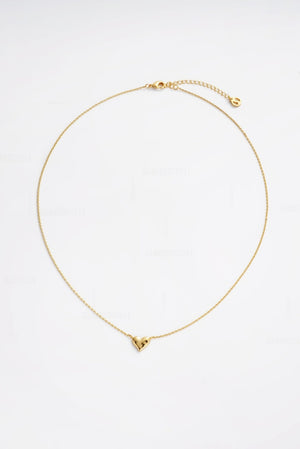 ZAFINO Audrey Mini Necklace 7878 Gold heart-shaped pendant necklace