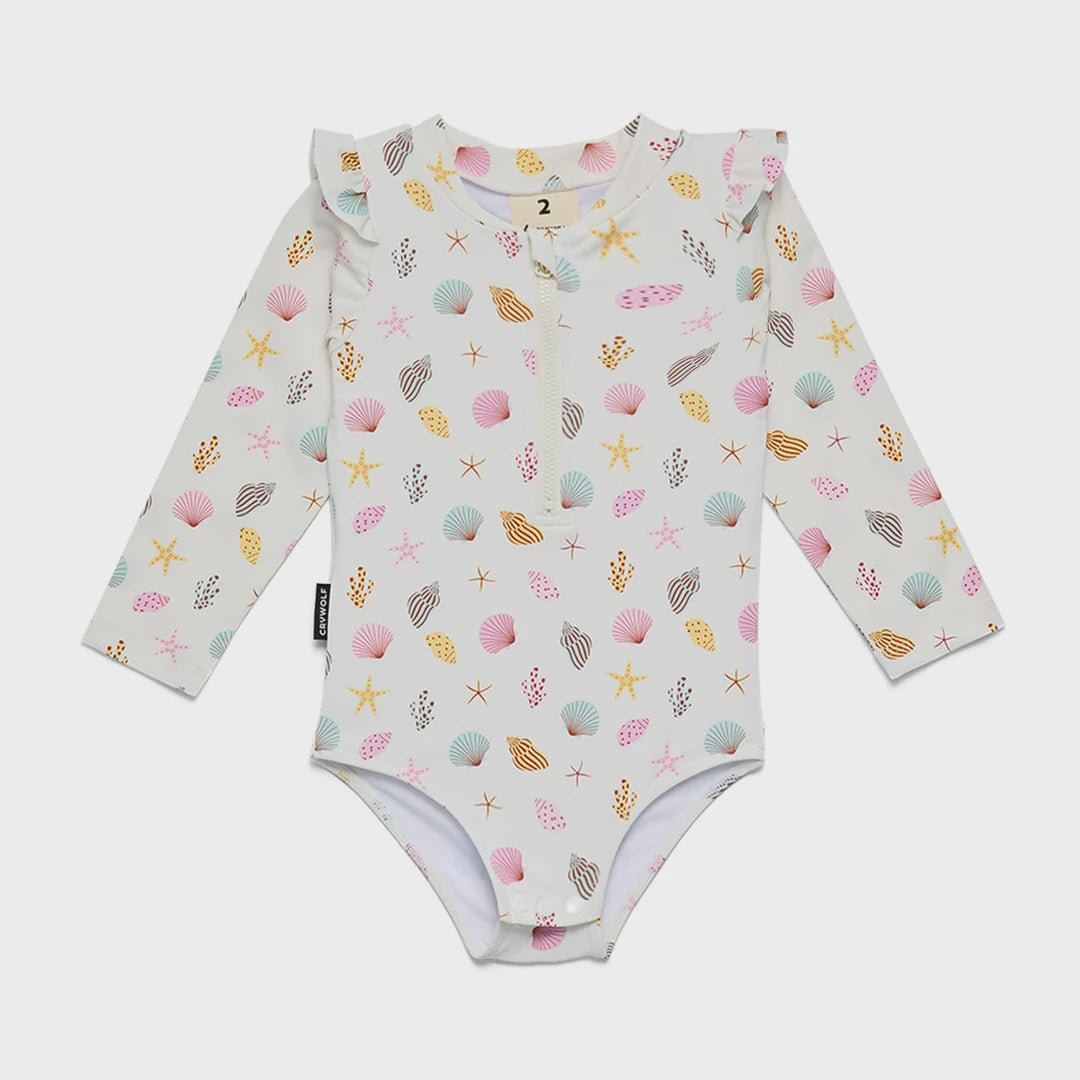 Crywolf Child BABY LONG SLEEVE SWIMSUIT Little Shell