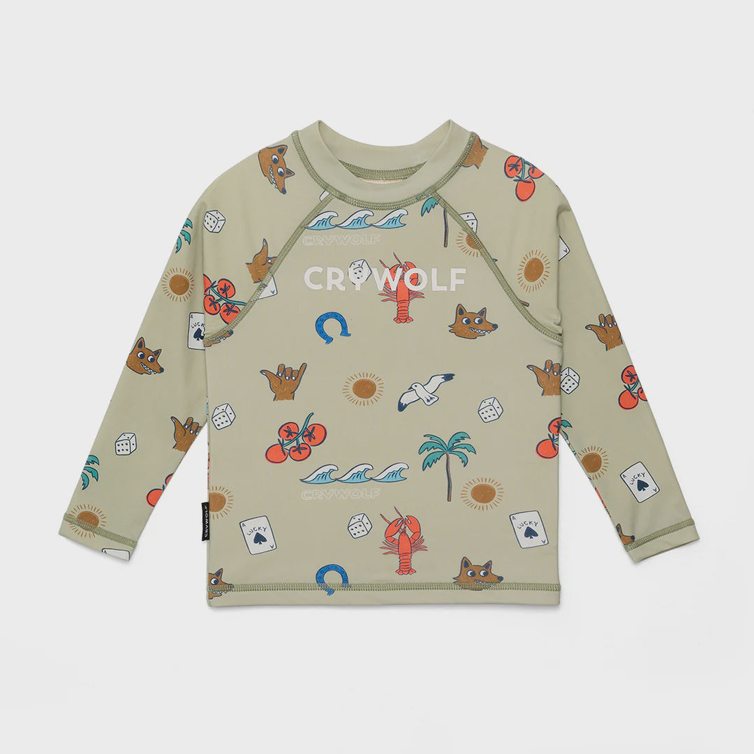 CRYWOLF BABY RASH Vest - Lucky Days Sage