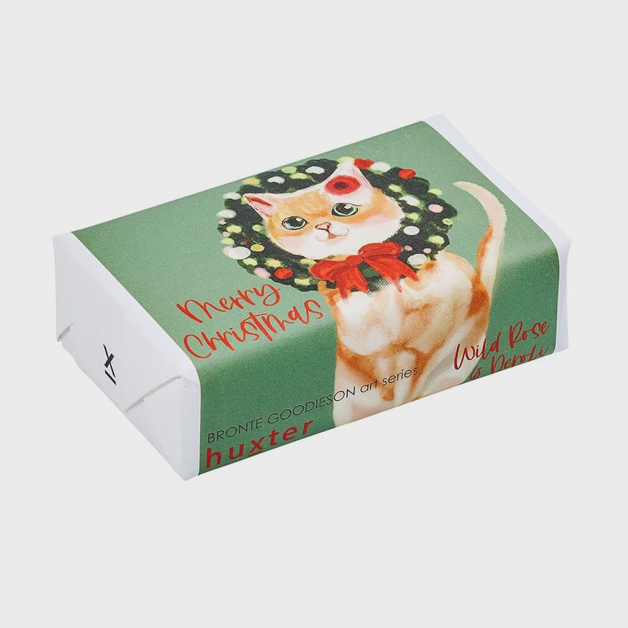 BG 'Kitten in Xmas Wreath' - Merry Christmas - Wild Rose & Neroli