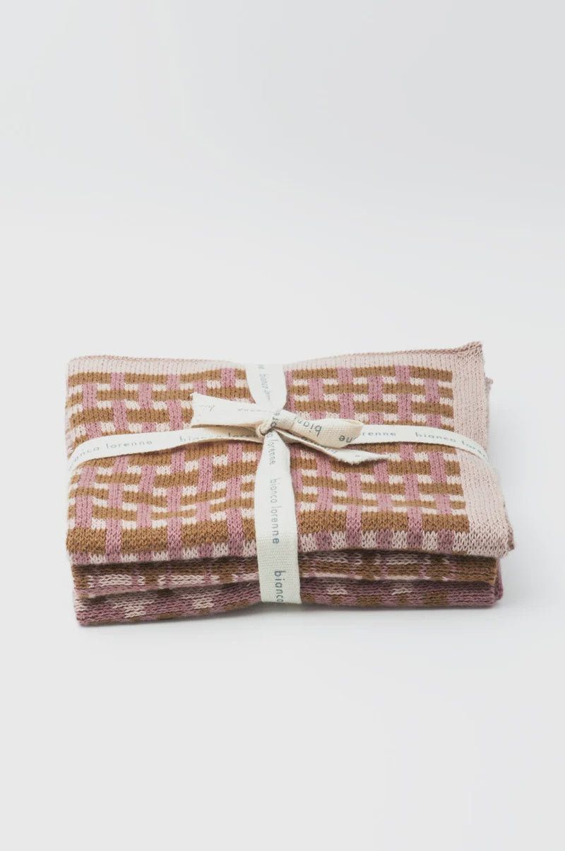 BIANCA LORENNE Washcloths- Basento Rose Gold Set of 3