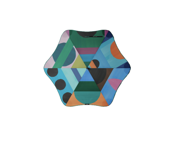 Colorful geometric-patterned BLUNT umbrella CLASSIC X DAIMON DOWNEY 2025