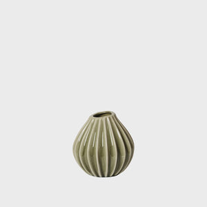BROSTE Vase Wide Small - Glossy Dry Sage