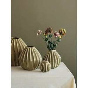BROSTE Vase Wide Medium - Glossy Dry Sage